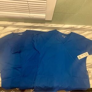 Royal blue 3 scrub tops